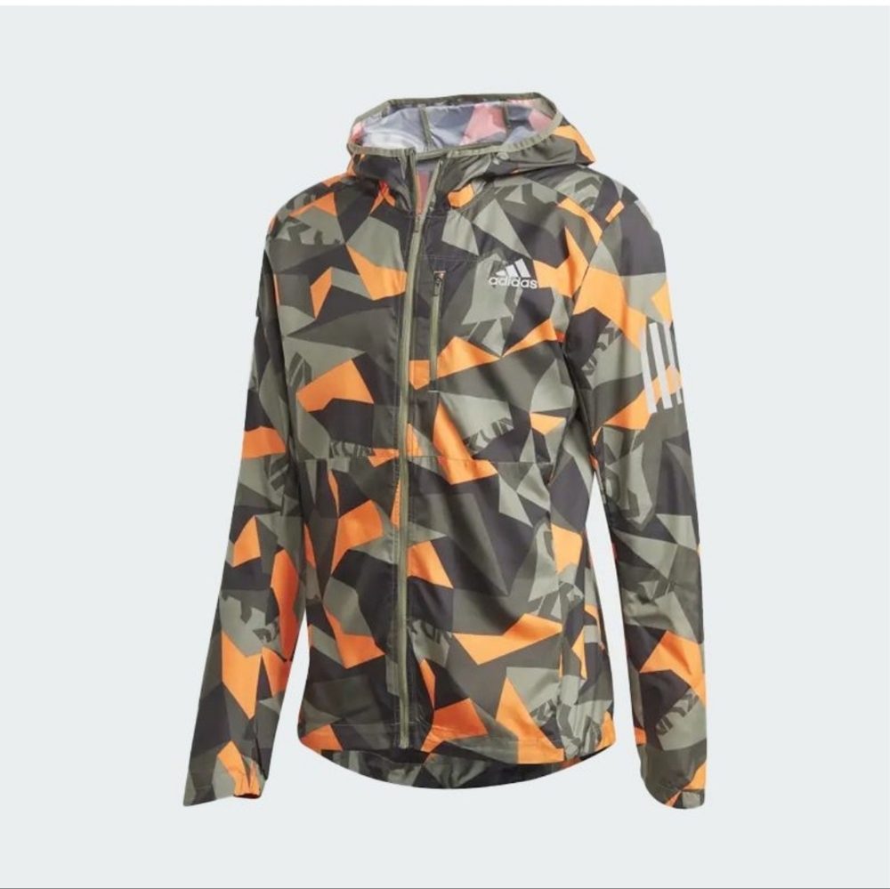 Adidas Own The Run Jacket In Camo